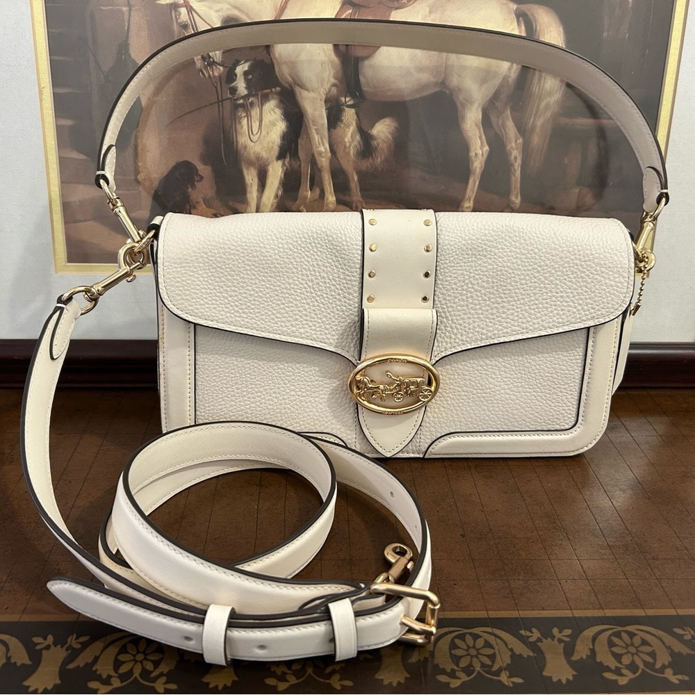 Coach Outlet Georgie Shoulder Bag with Rivets Gold